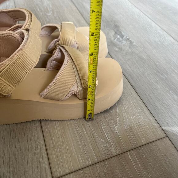 Seychelles 'Serenade' Women's 7.5 Nylon Nude Beige Platform Statement Sandal - Picture 9 of 10